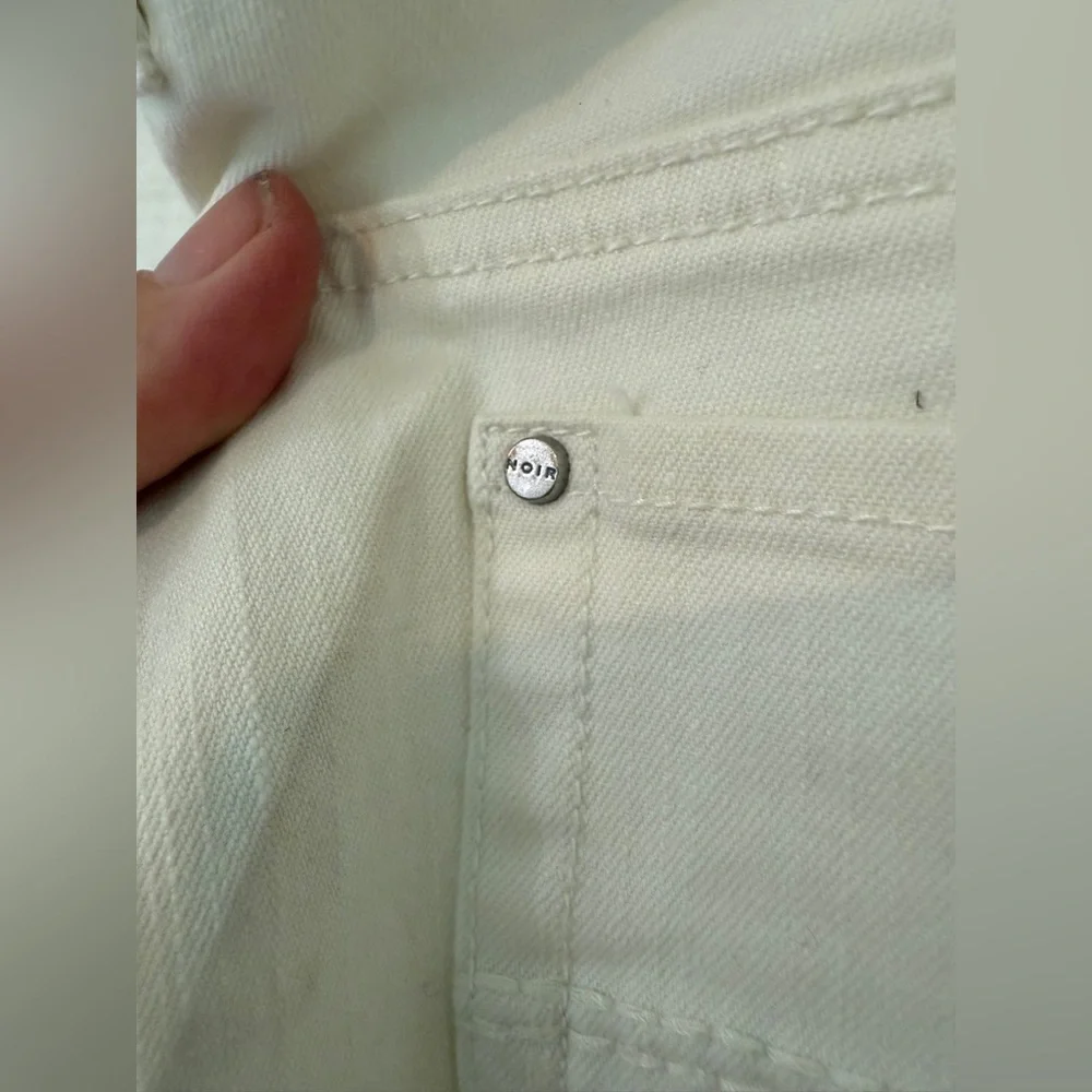 White House Black Market Noir Cut White Women's Jeans Size 12 - Picture 6 of 12